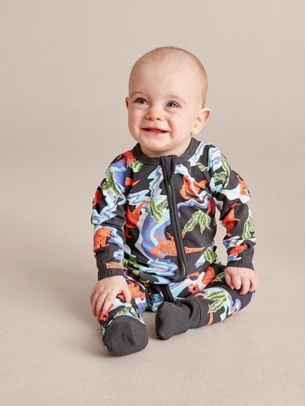 Bonds baby 3T dinosaur print zip wonder suit romper